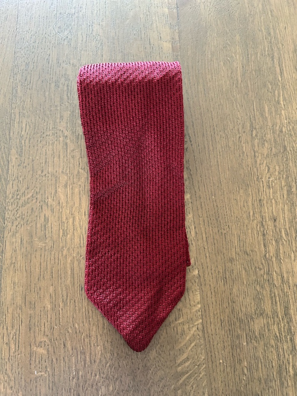 Coach men’s knit maroon wine necktie tie - Picture 8 of 9